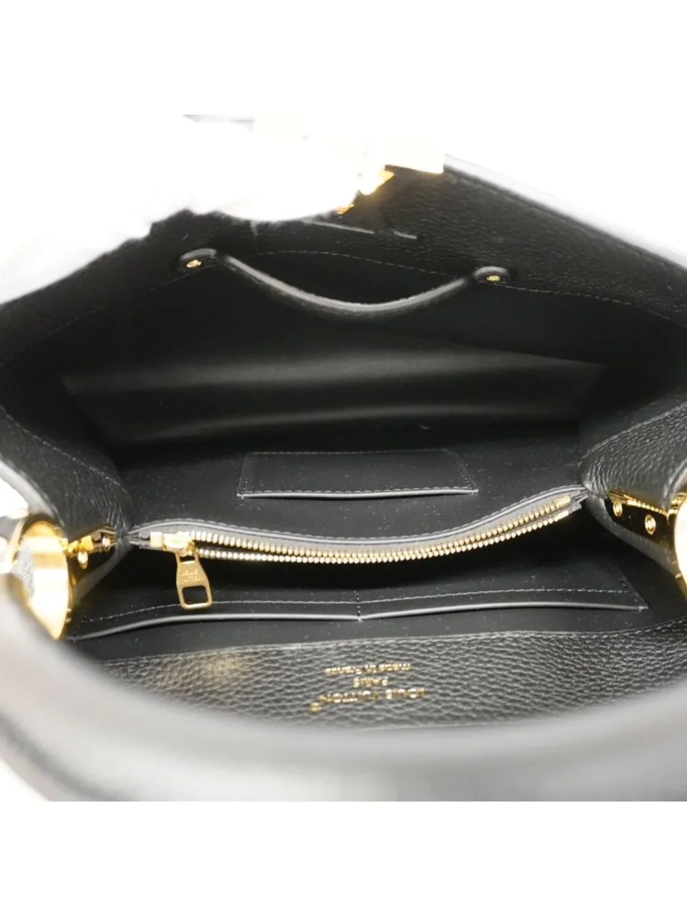 Louis Vuitton Handbag Taurillon Capucines MM Black 2-Way